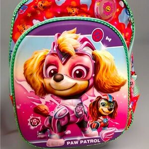 Paw Patrol Pink and Purple Backpack Skye and Liberty with pencil pouch NWT